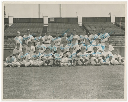 1951 Oakland Oaks Team Signed Photo With 24 Signatures Including Mel Ott (PSA/DNA)
